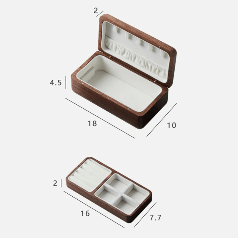 Boite a bijoux en bois taille
