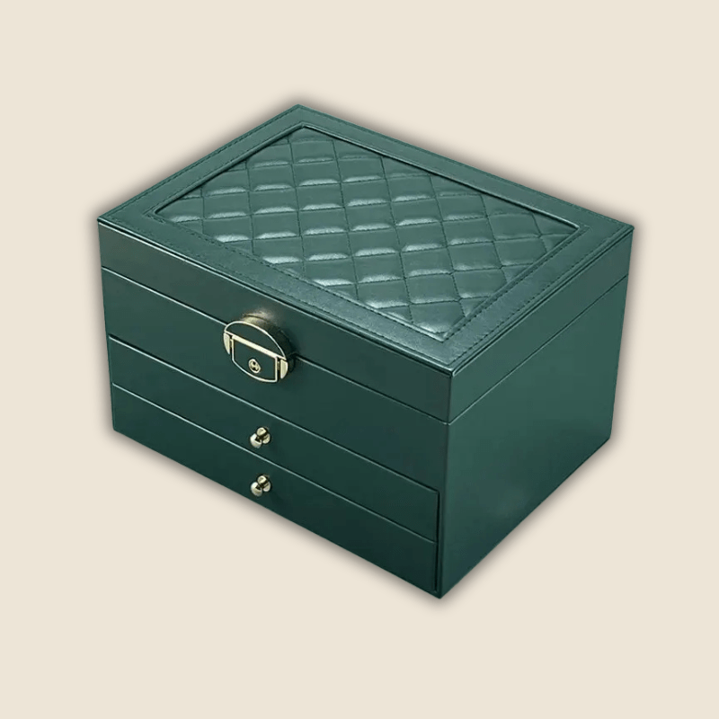 Boite a bijoux femme verte