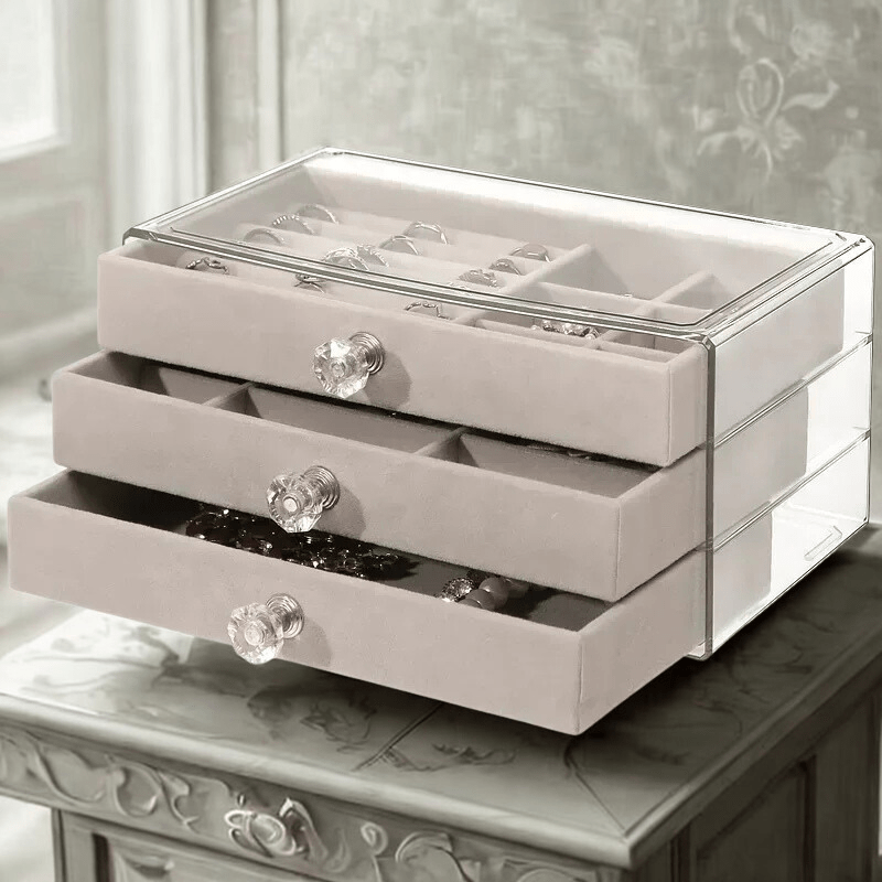 Boite a bijoux transparente meuble