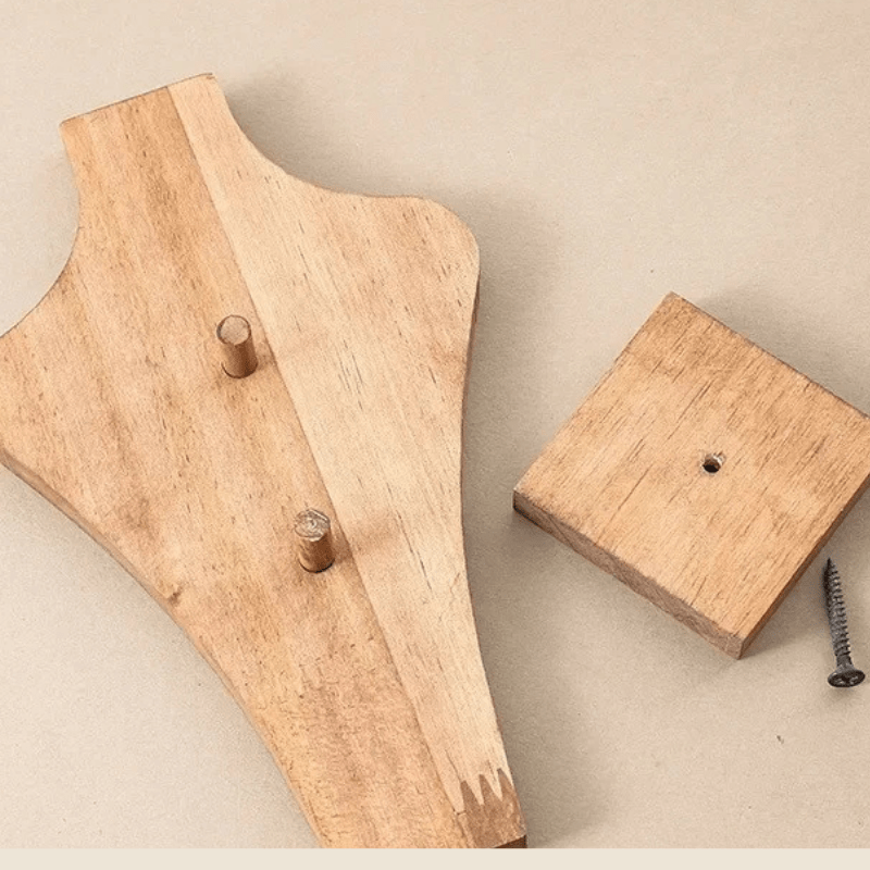 Buste bijoux bois arriere et socle