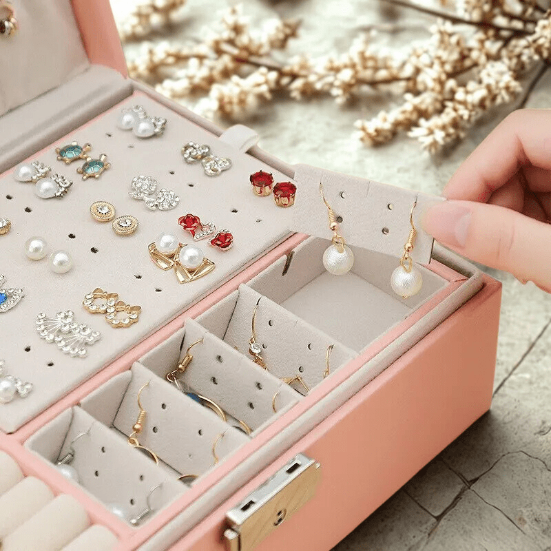Grand coffret a bijoux femme interieur