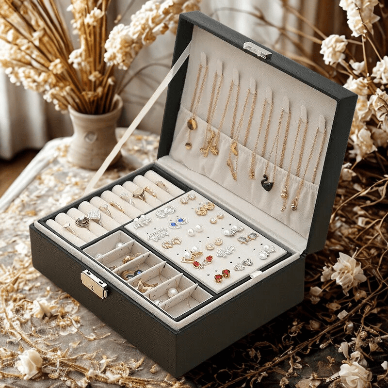 Grand coffret a bijoux femme noire