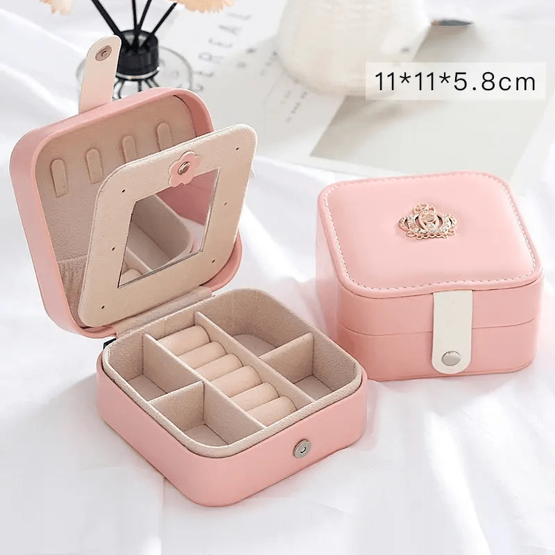 Grand coffret a bijoux femme petite taille rose