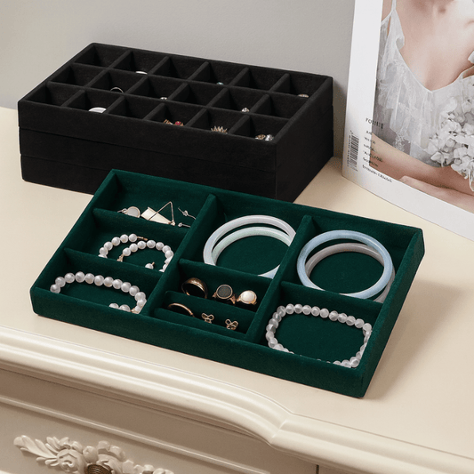rangement bijoux tiroir noire et verte
