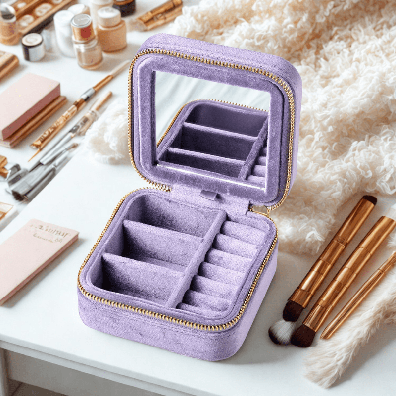 boite à bijoux personnalisable violet