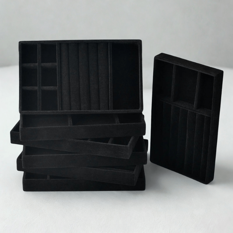 rangement bijoux tiroir multiple boite noir