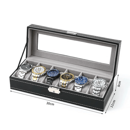 Boite Rangement Montre Homme 6 slots