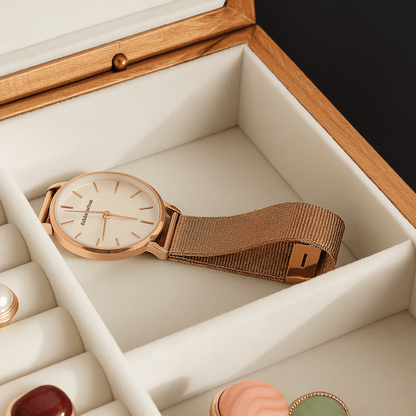 Boite a Bijoux Femme en Bois montre