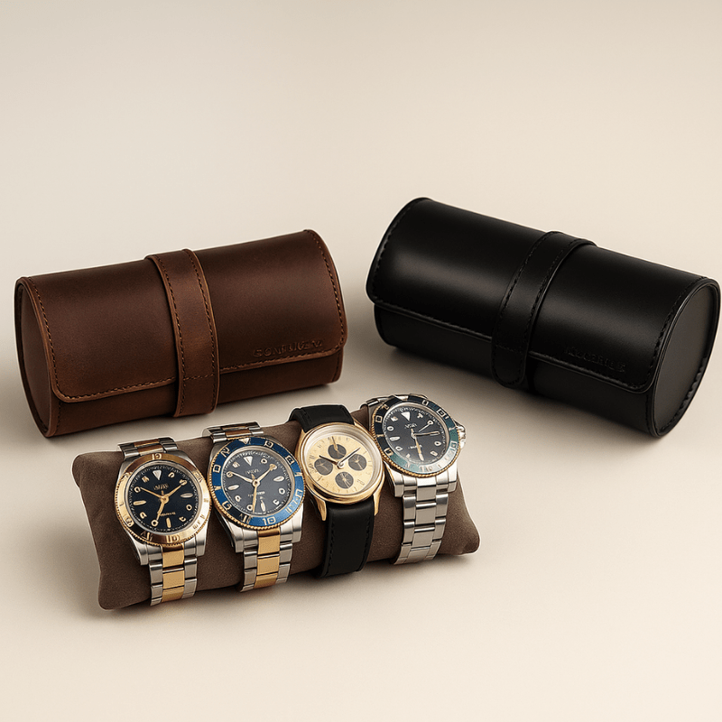 Boite a Montre de Voyage en Cuir – Étui horloger portable et élégant