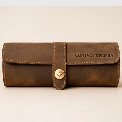 Boite a Montre de Voyage en Cuir marron