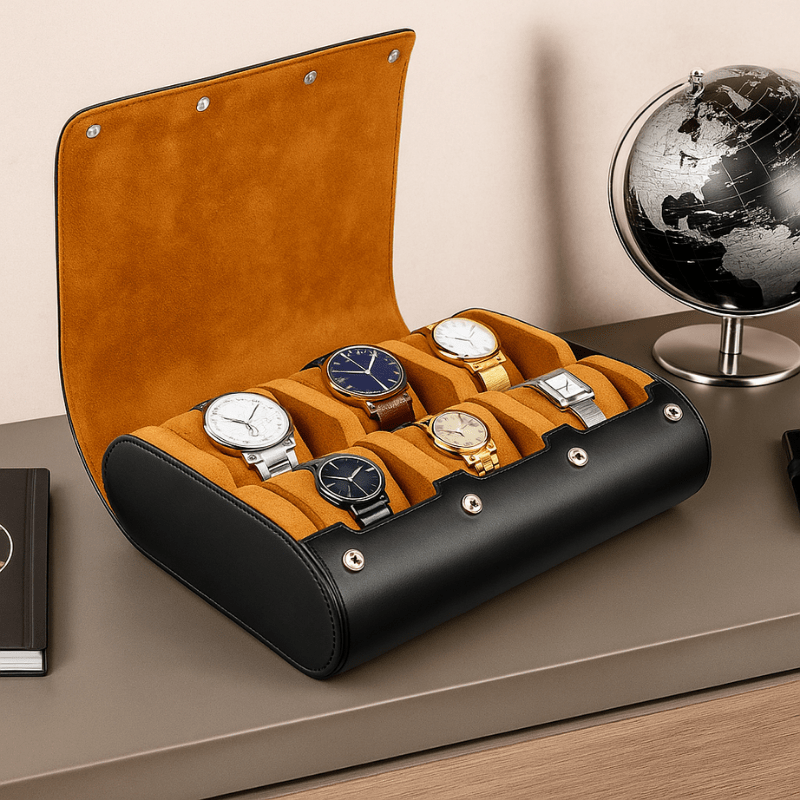 Boite a Montre en Cuir marron