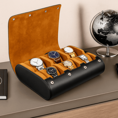 Boite a Montre en Cuir marron