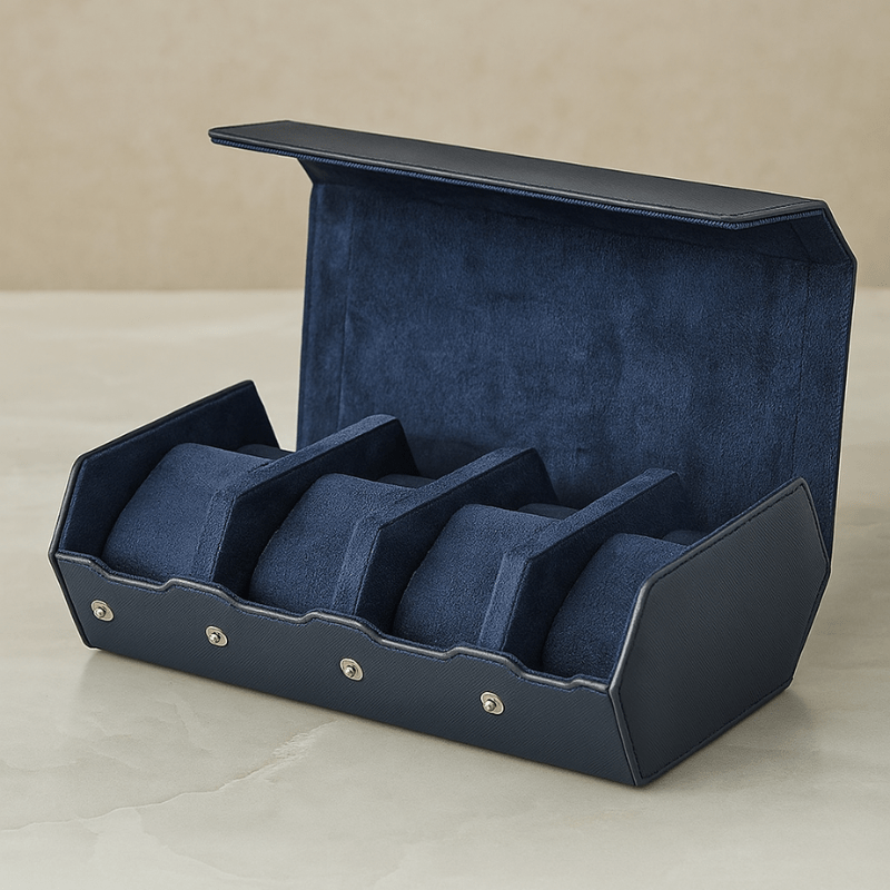 Boite a Montres Homme Luxe bleu 4