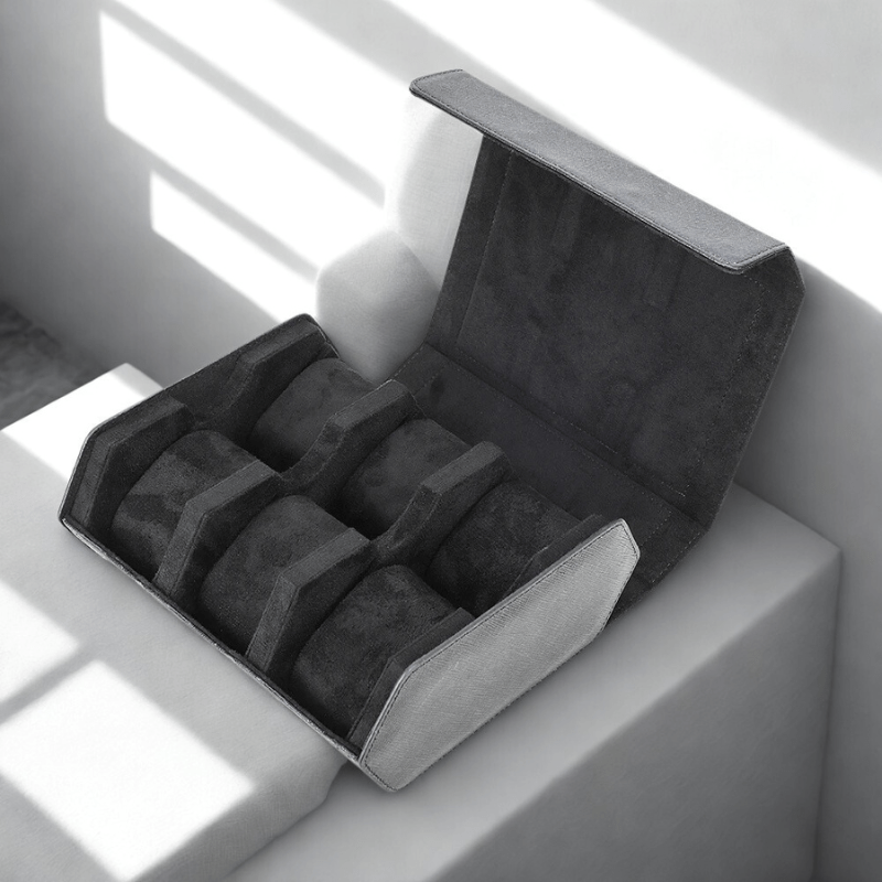 Boite a Montres Homme Luxe gris 6