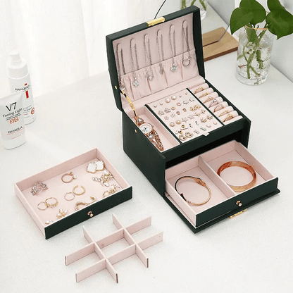 Boite a bijoux cuir intérieur