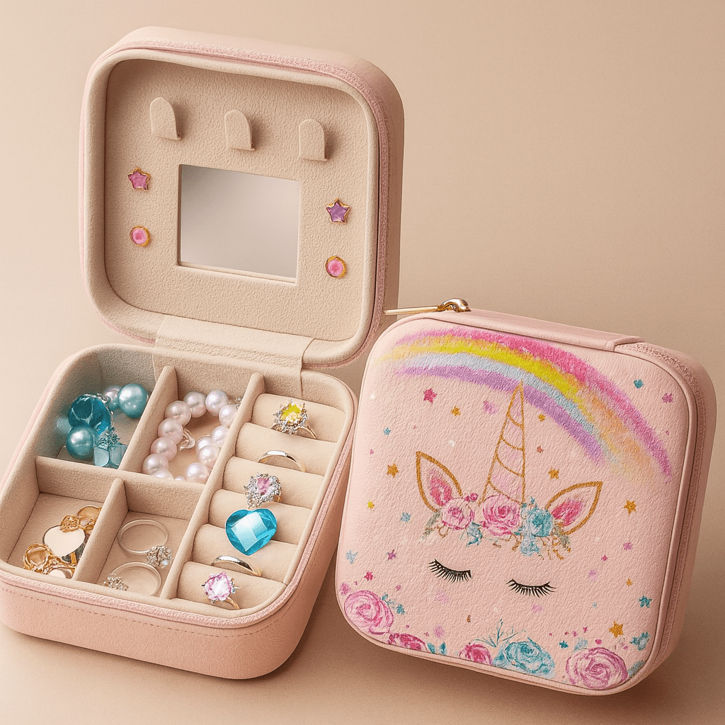 Boîte à Bijoux Enfant – Élégance Douce et Rêve d’Enfance