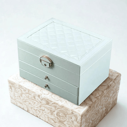 Boite a bijoux femme couleur blanche