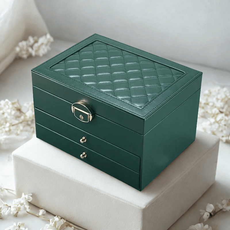 Boite a bijoux femme couleur verte