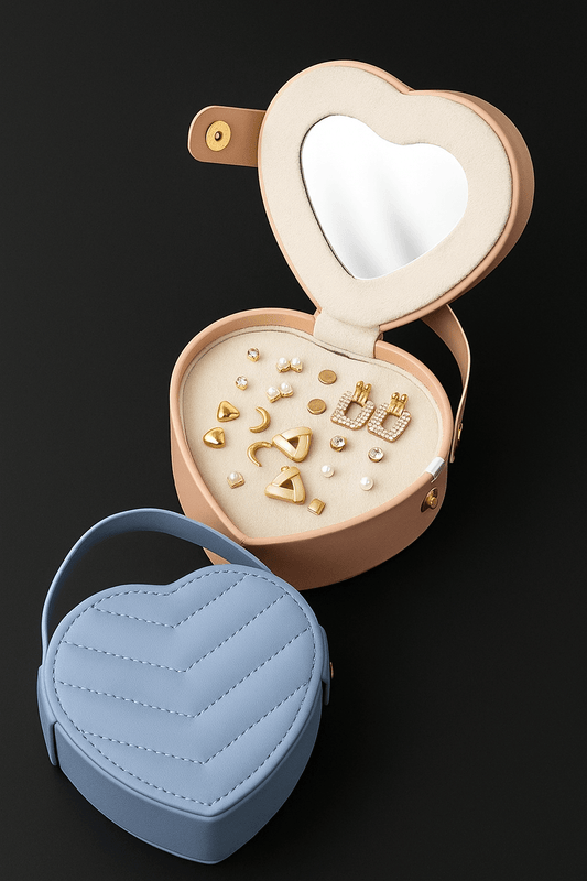 Boite a bijoux fille en forme de coeur