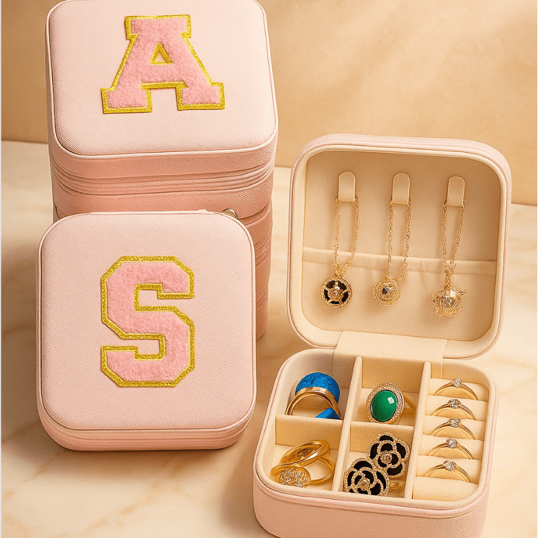 Coffret à trésors enfant – Boîte à bijoux initiale personnalisée
