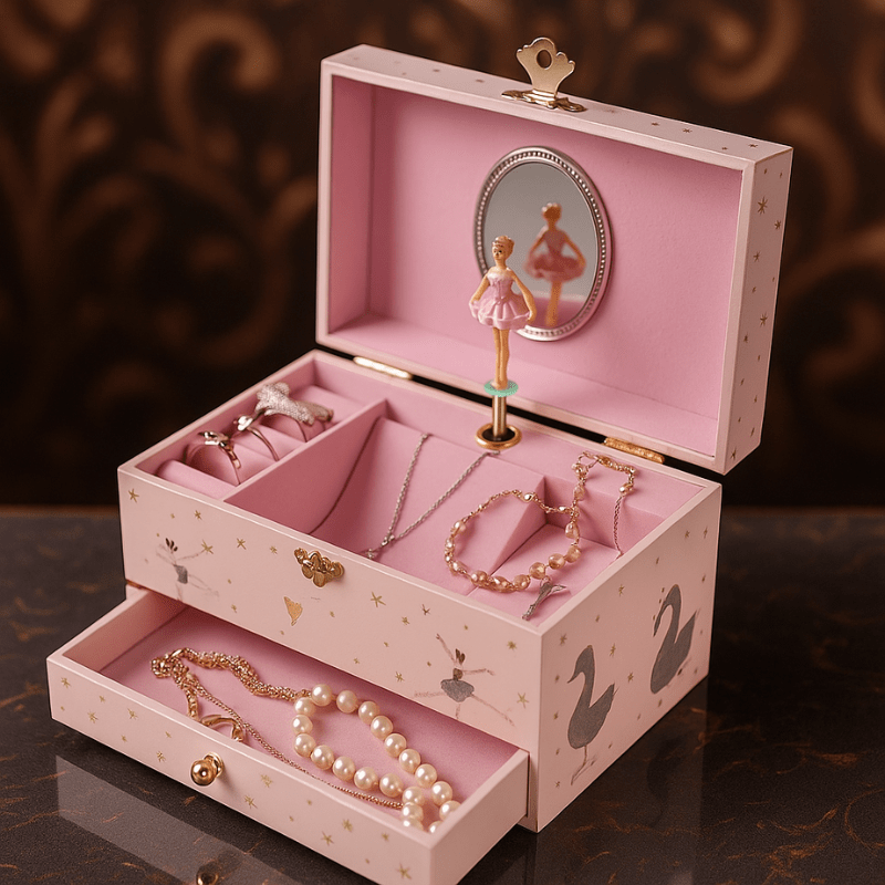 Boite a bijoux musicale avec tiroir