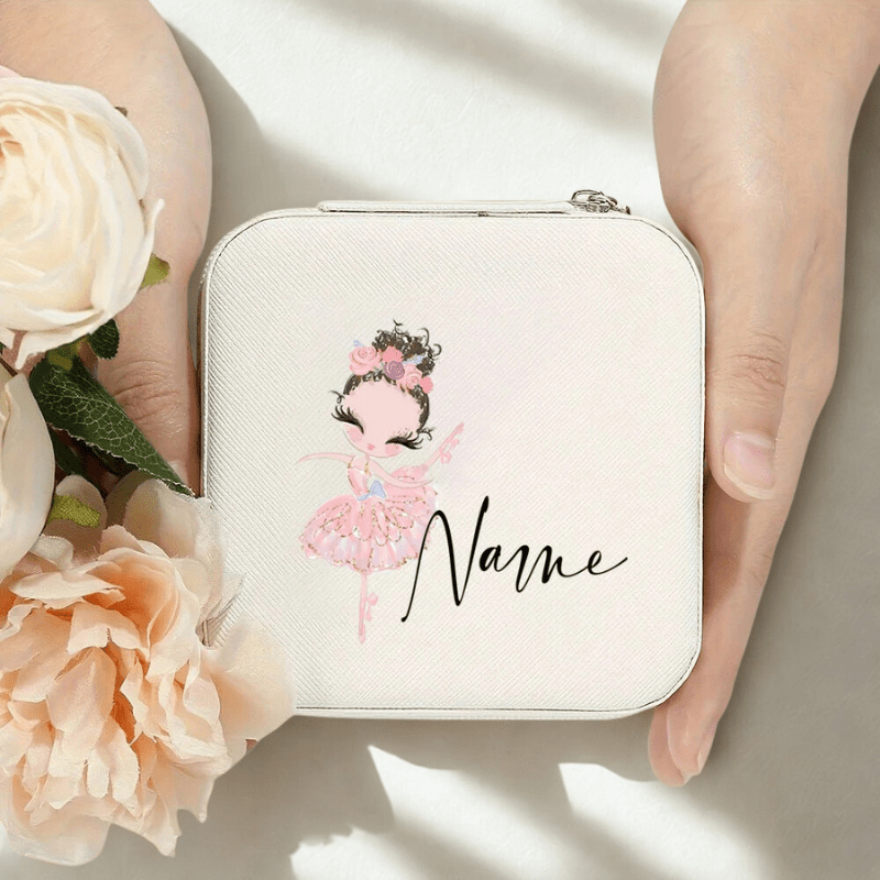 Boite a bijoux personnalisee fille blanc