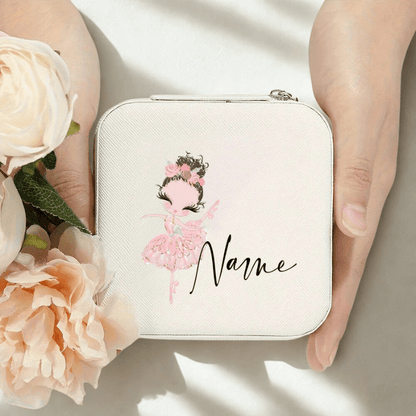 Boite a bijoux personnalisee fille blanc