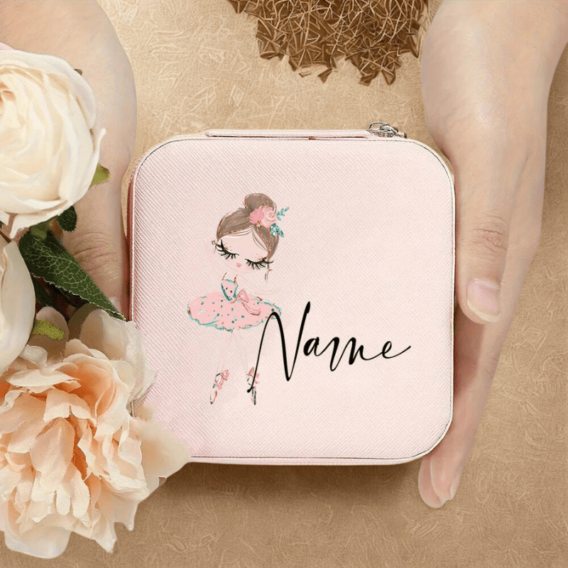 Boite a bijoux personnalisee fille rose