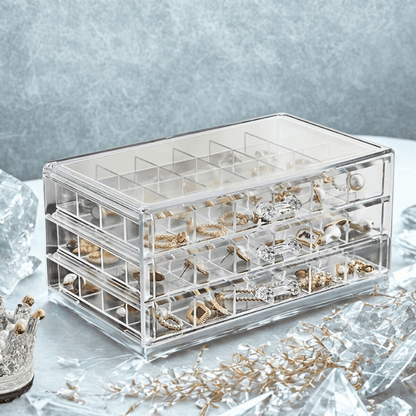 Boite a bijoux plastique transparente