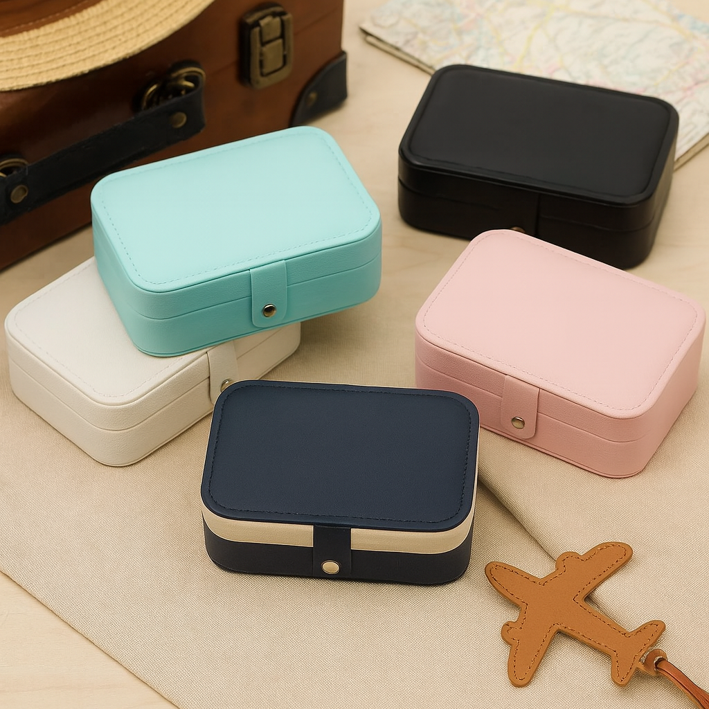 Boite à bijoux voyage en cuir