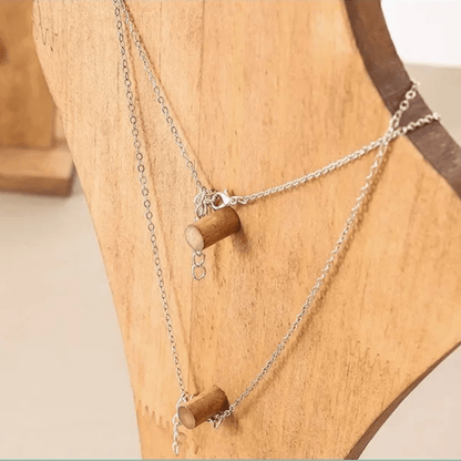 Buste bijoux bois accroche arriere 