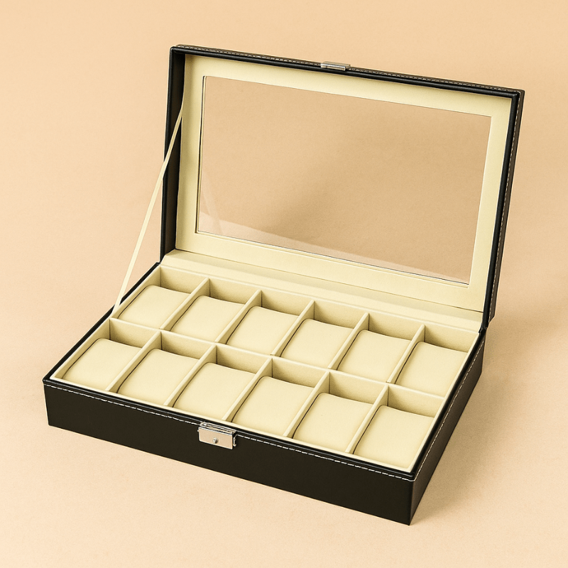 Coffret Pour Montre Homme 12 noir