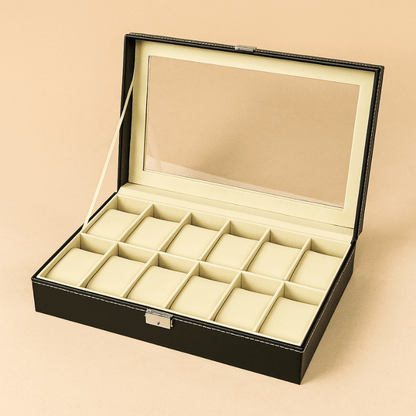 Coffret Pour Montre Homme 12 noir