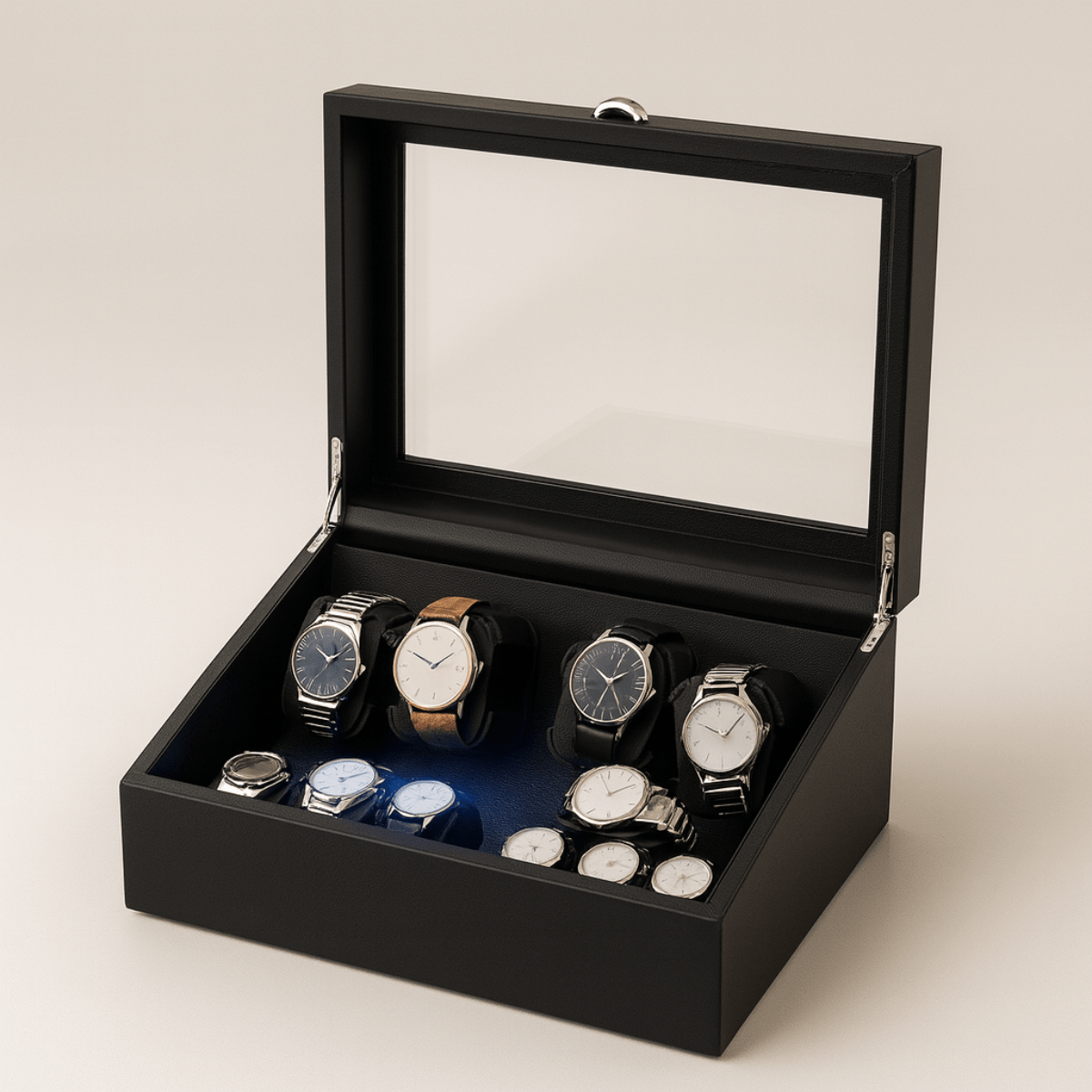 Écrin horloger remontoir pour montres automatiques – coffret de rangement élégant