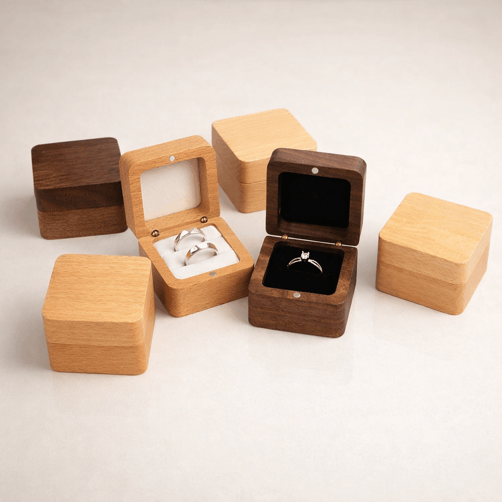 Ecrin Bague Fiancaille en Bois