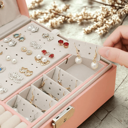 Grand coffret a bijoux femme interieur