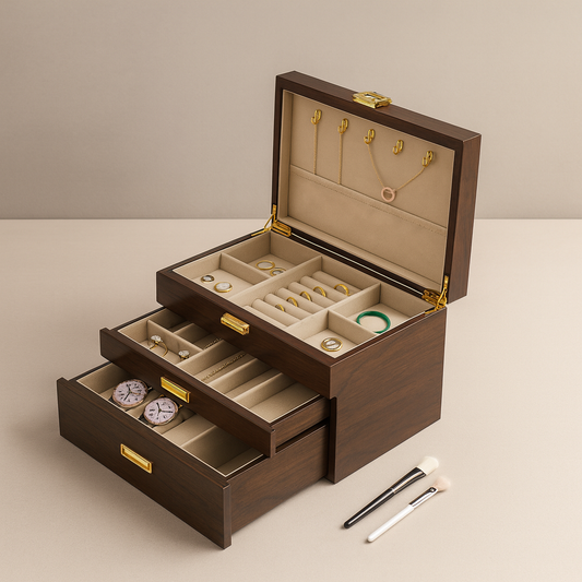 Grande Boîte à Bijoux en Bois