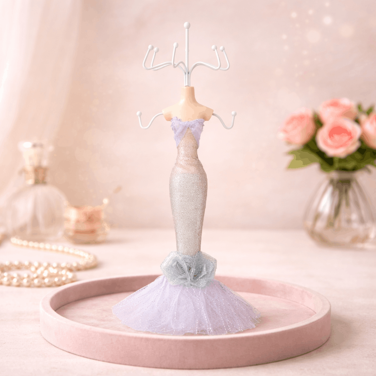 Mannequin Porte Bijoux blanc