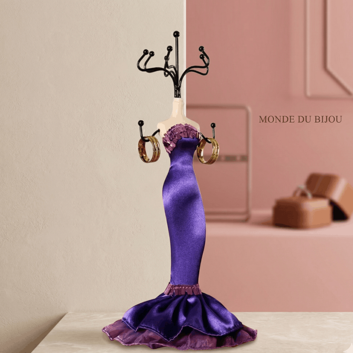 Mannequin Porte Bijoux violet