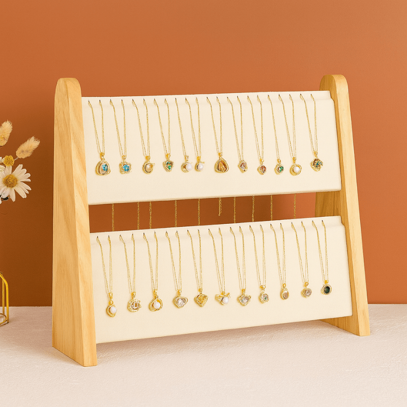 Porte Bijoux Collier – Présentoir Élégant et Naturel