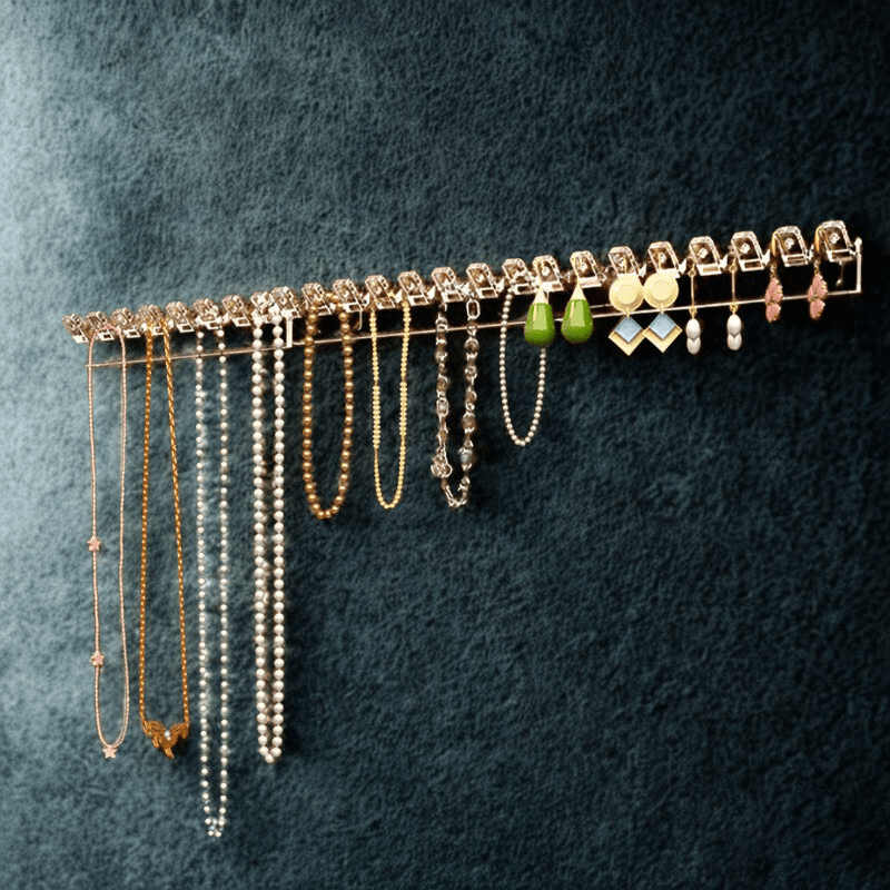 Porte bijoux mural en acrylique transparent compact et fonctionnel