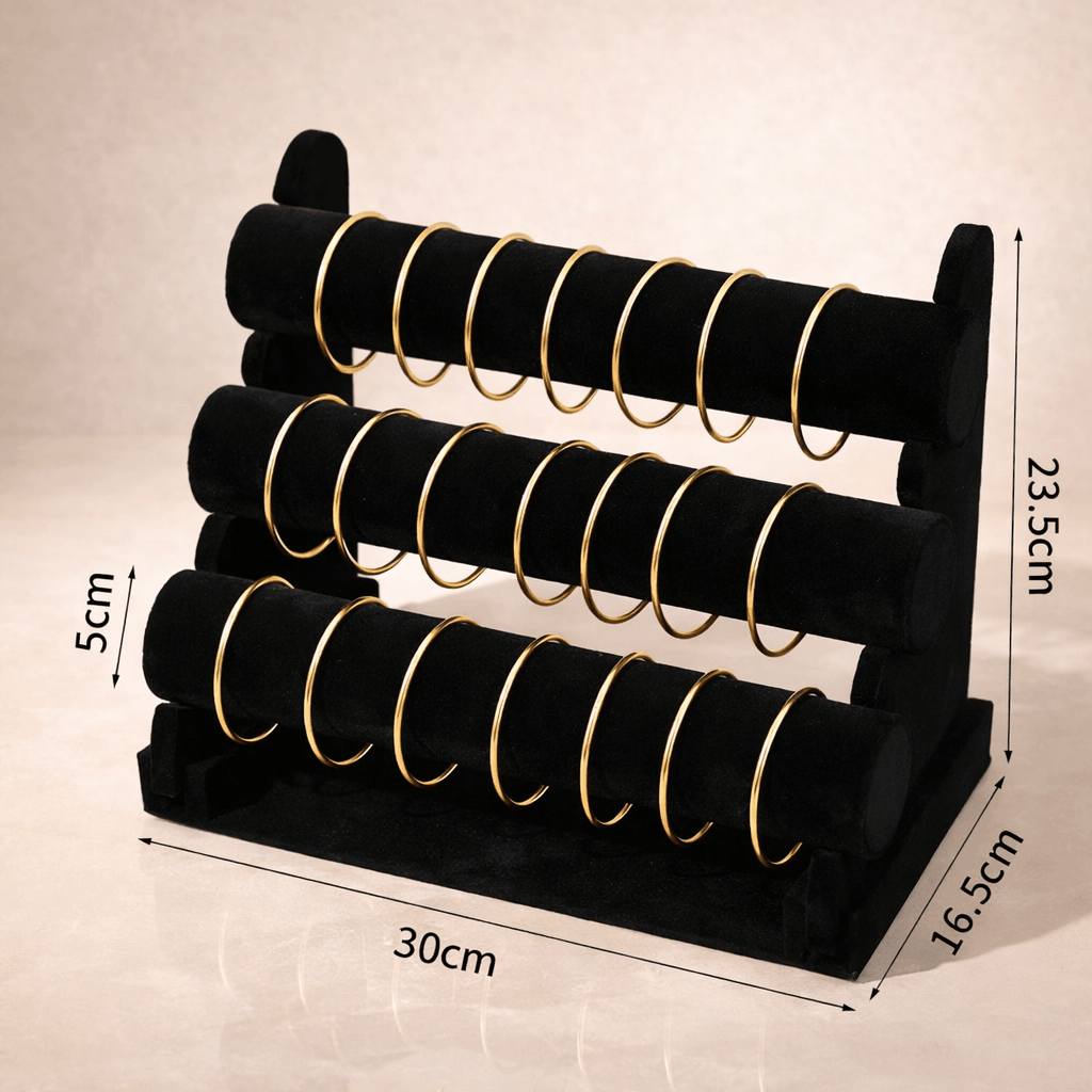 Presentoir Bracelet Triple noir