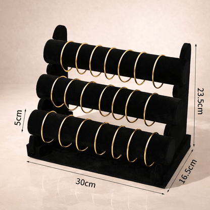 Presentoir Bracelet Triple noir