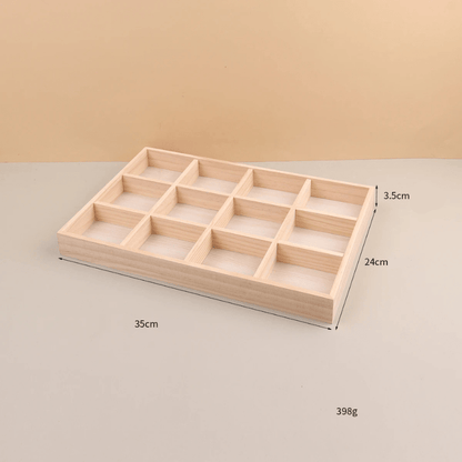 Rangement Bijoux en Bois 12 cases