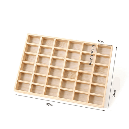 Rangement Bijoux en Bois 36 cases