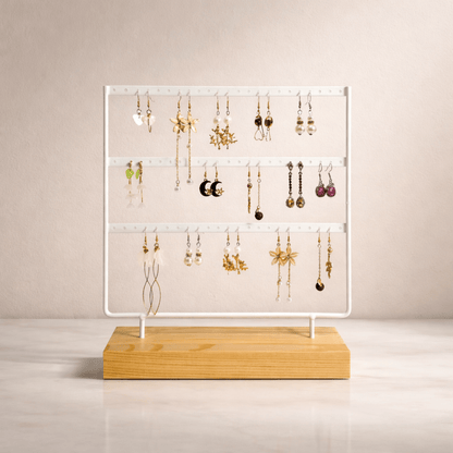 Support boucle d'oreille blanc