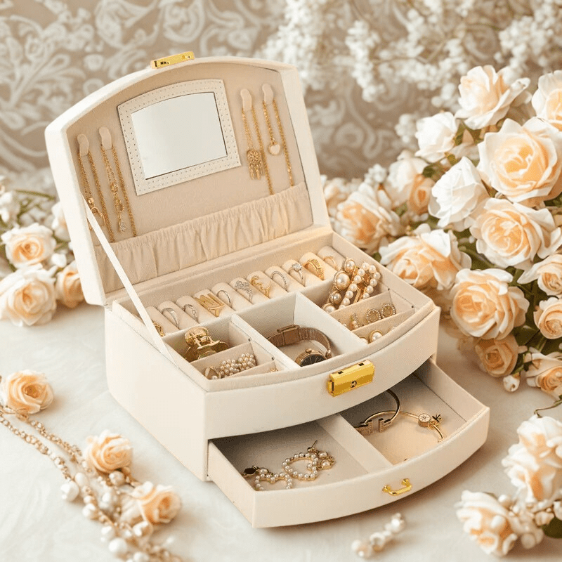 boite rangement bijoux blanc