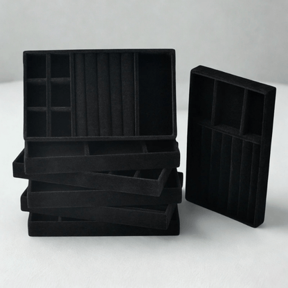 rangement bijoux tiroir multiple boite noir