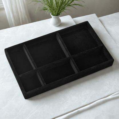 rangement bijoux tiroir noir avec plusieurs rangements
