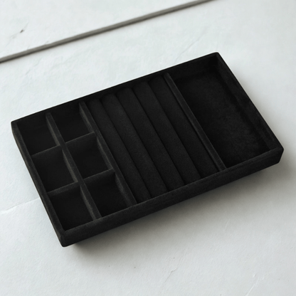 rangement bijoux tiroir noir colliers